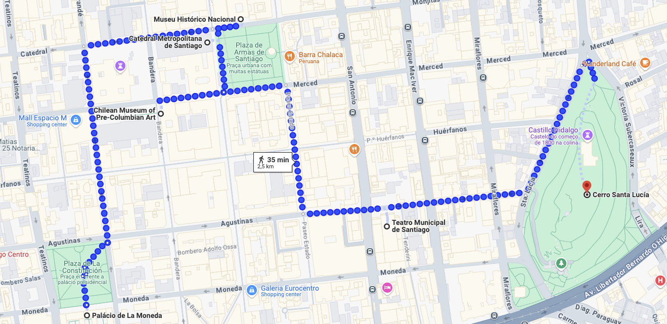 Santiago a pé: 4 roteiros imperdíveis para explorar a cidade caminhando (2026) 1 Centro de Santiago