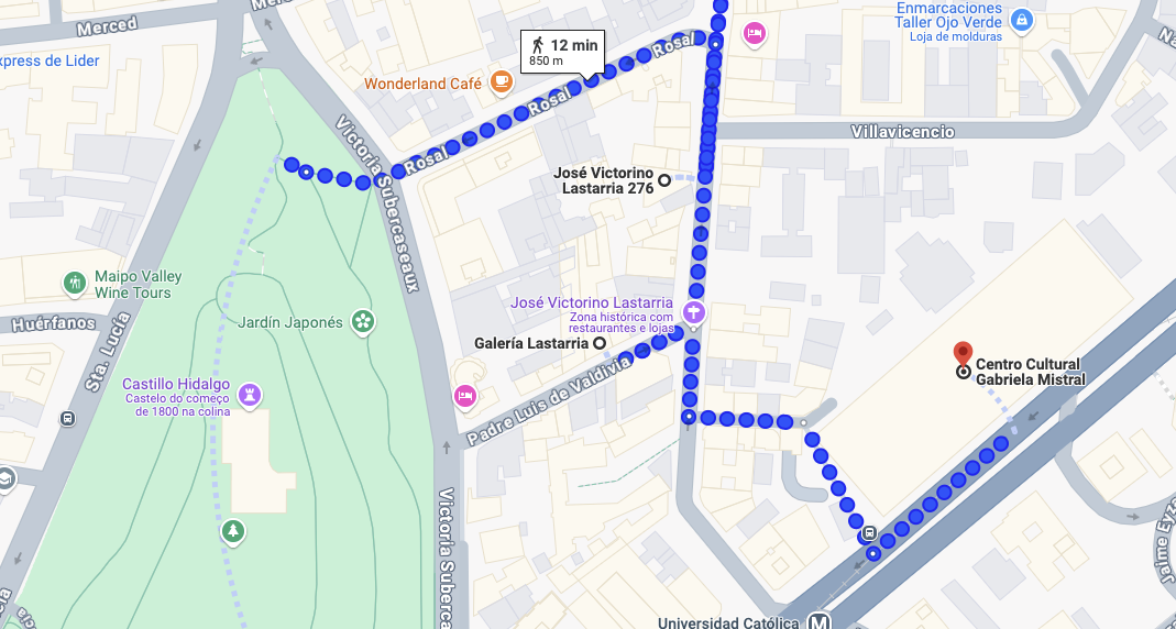 Santiago a pé: 4 roteiros imperdíveis para explorar a cidade caminhando (2026) 2 Lastarria - mapa