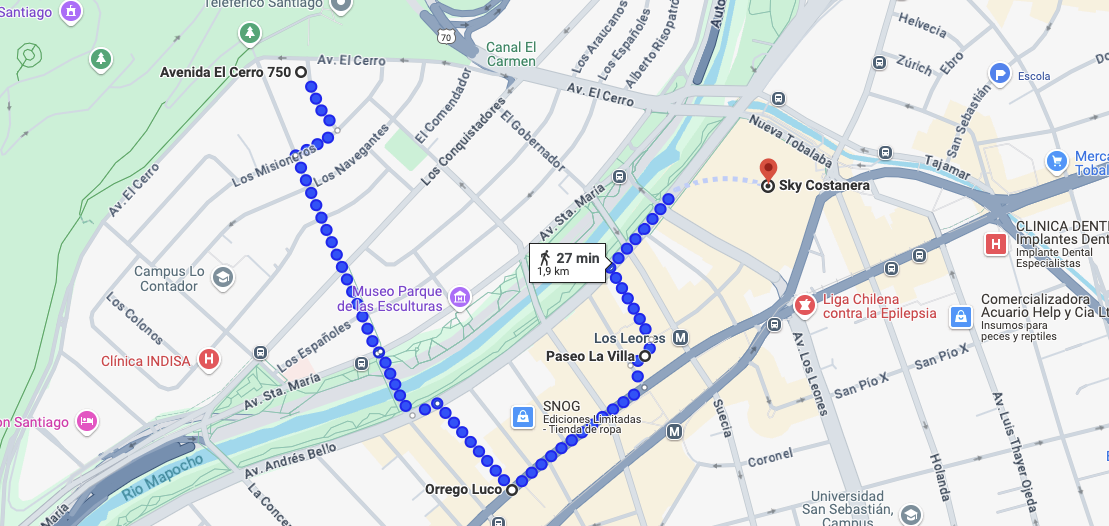 Santiago a pé: 4 roteiros imperdíveis para explorar a cidade caminhando (2026) 8 Providencia - mapa