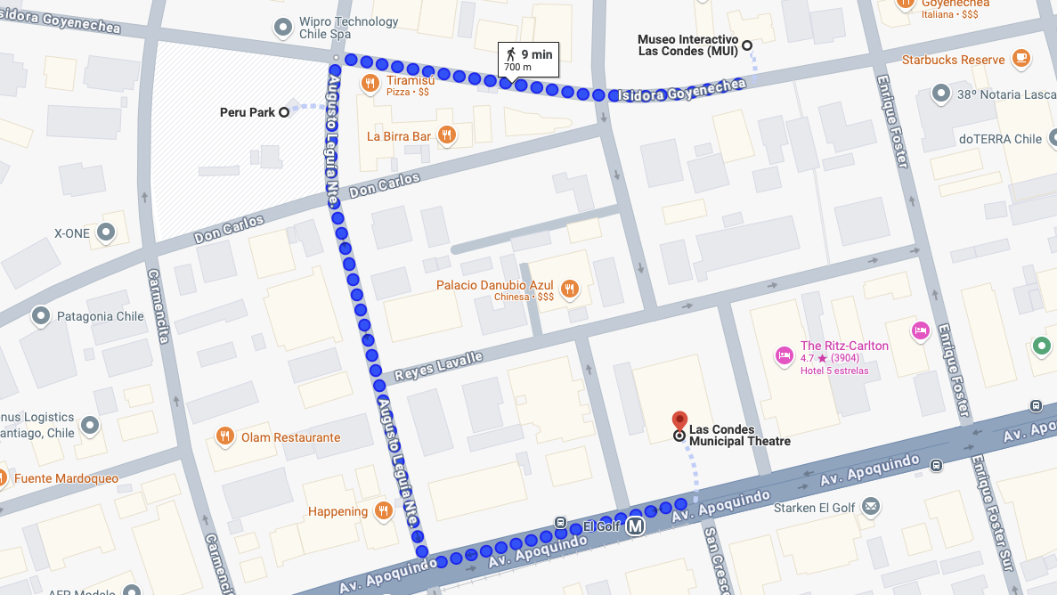 Santiago a pé: 4 roteiros imperdíveis para explorar a cidade caminhando (2026) 12 Isidora - mapa