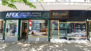 entrada de casa de cambio em Santiago do Chile