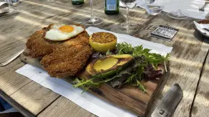 comida servida pelo restaurante da vinicola chilena Montes